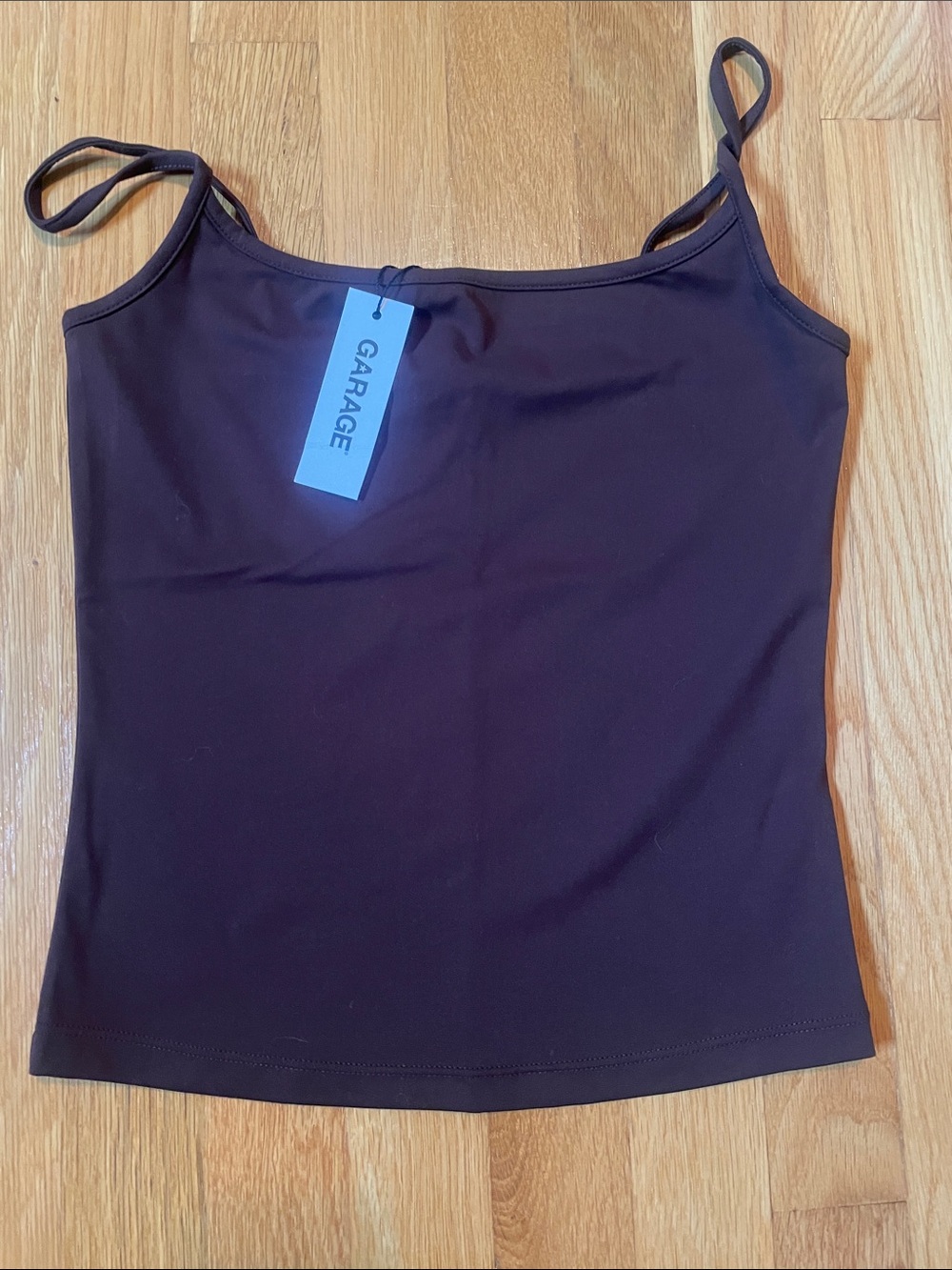 NWT New with Tags GARAGE Sleek Scoop Cami Armadillo Brown